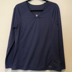 REI vented long sleeve hiking top, Large, Dark Blue